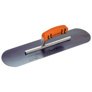 12 in. x 3-1-2 in. x 4-3/8 in. Blue Steel Short Shank Pool Trowel w-ProForm® Handle