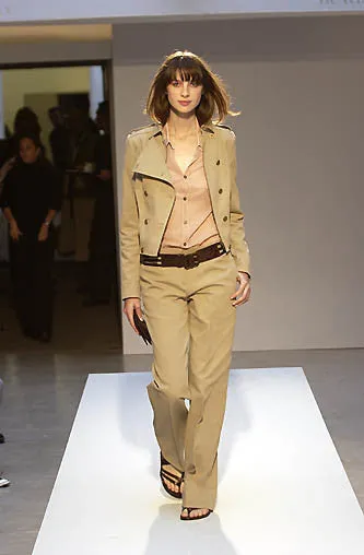 2003 Camel Wool Double-Breasted Military Jacket