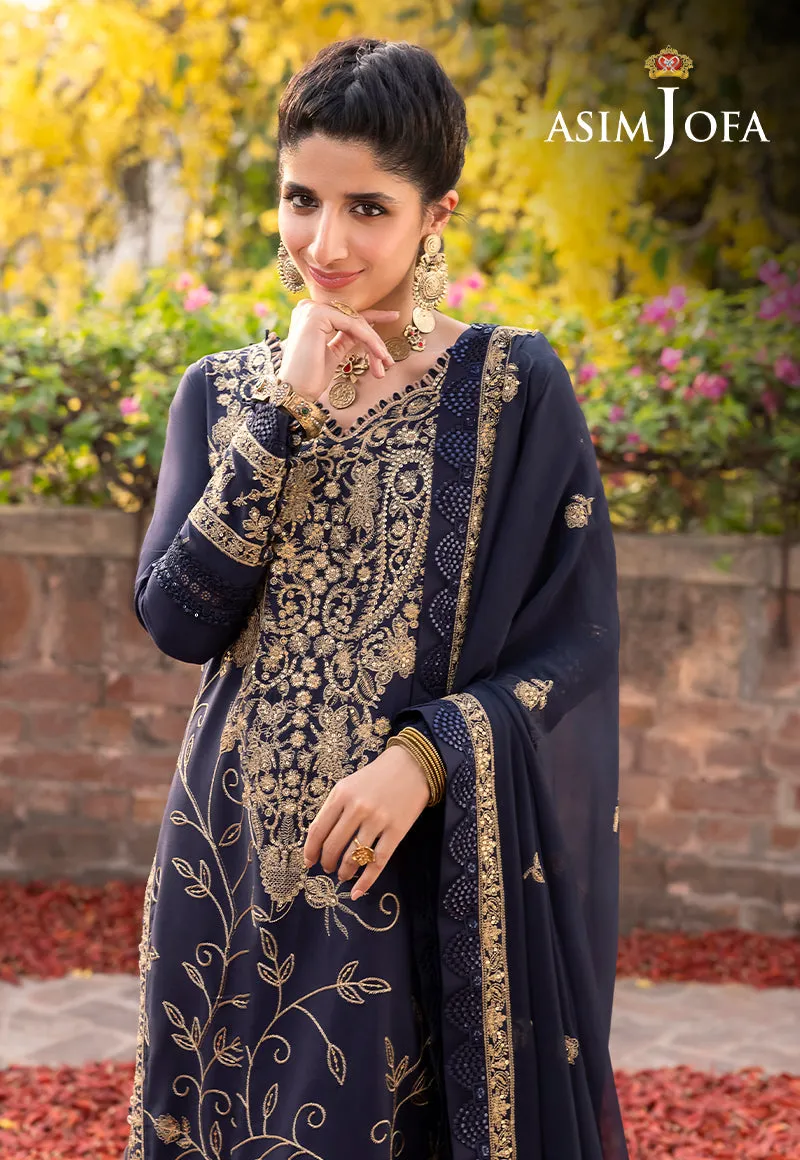 Asim Jofa Shadow Work Lawn Silk Collection – AJSW-15