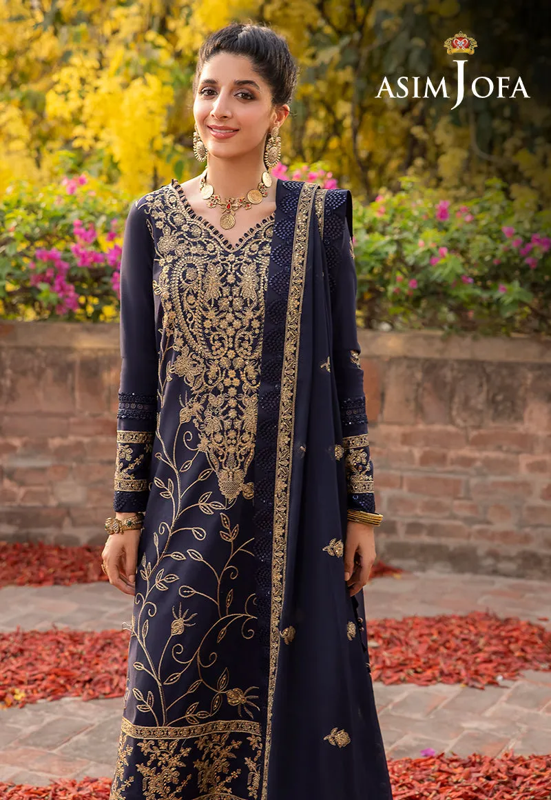 Asim Jofa Shadow Work Lawn Silk Collection – AJSW-15