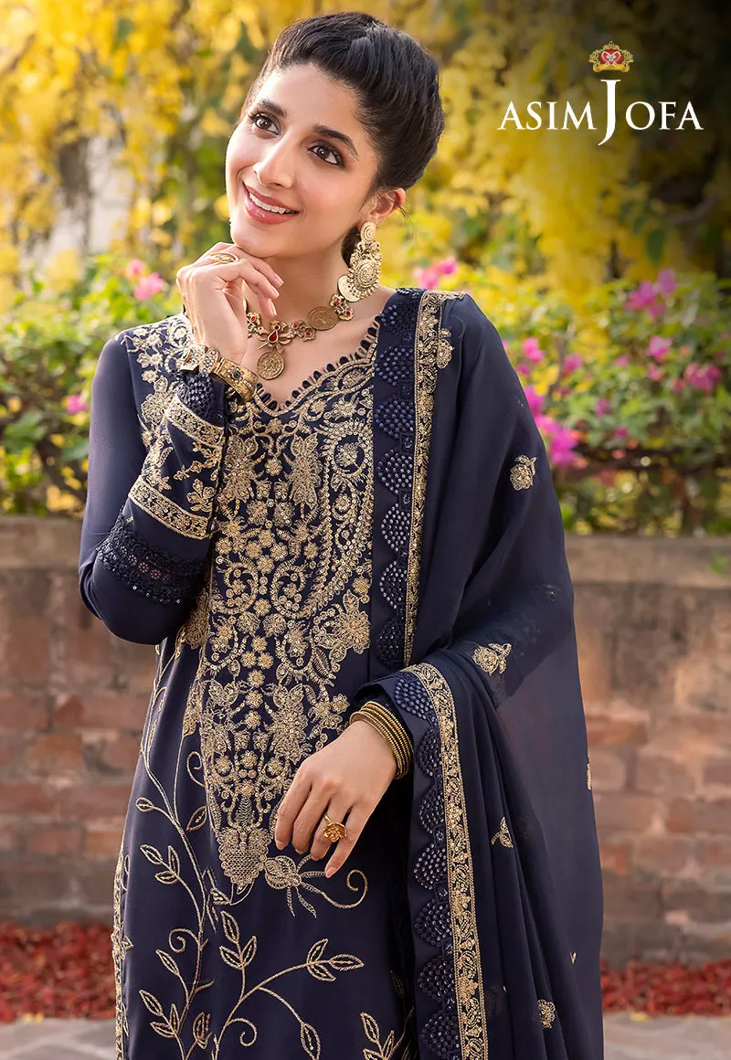 Asim Jofa Shadow Work Lawn Silk Collection – AJSW-15