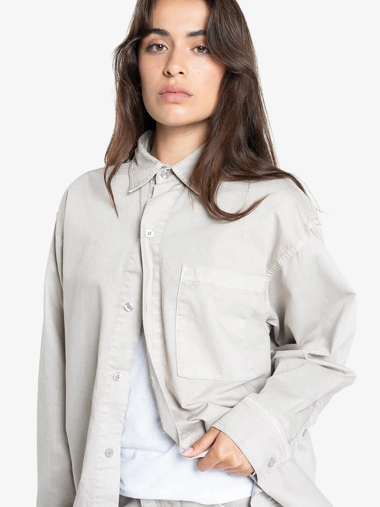 Austin Denim Shirt - Oyster Grey