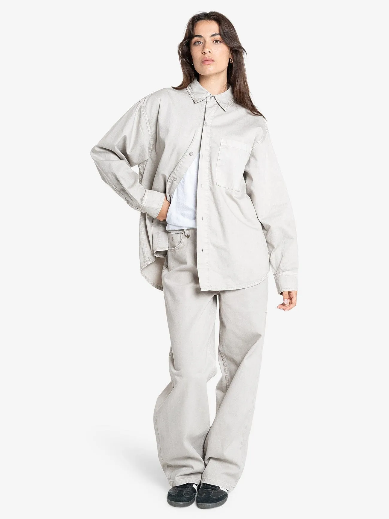 Austin Denim Shirt - Oyster Grey