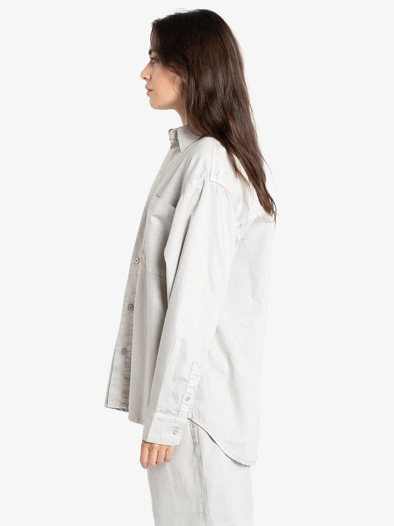 Austin Denim Shirt - Oyster Grey