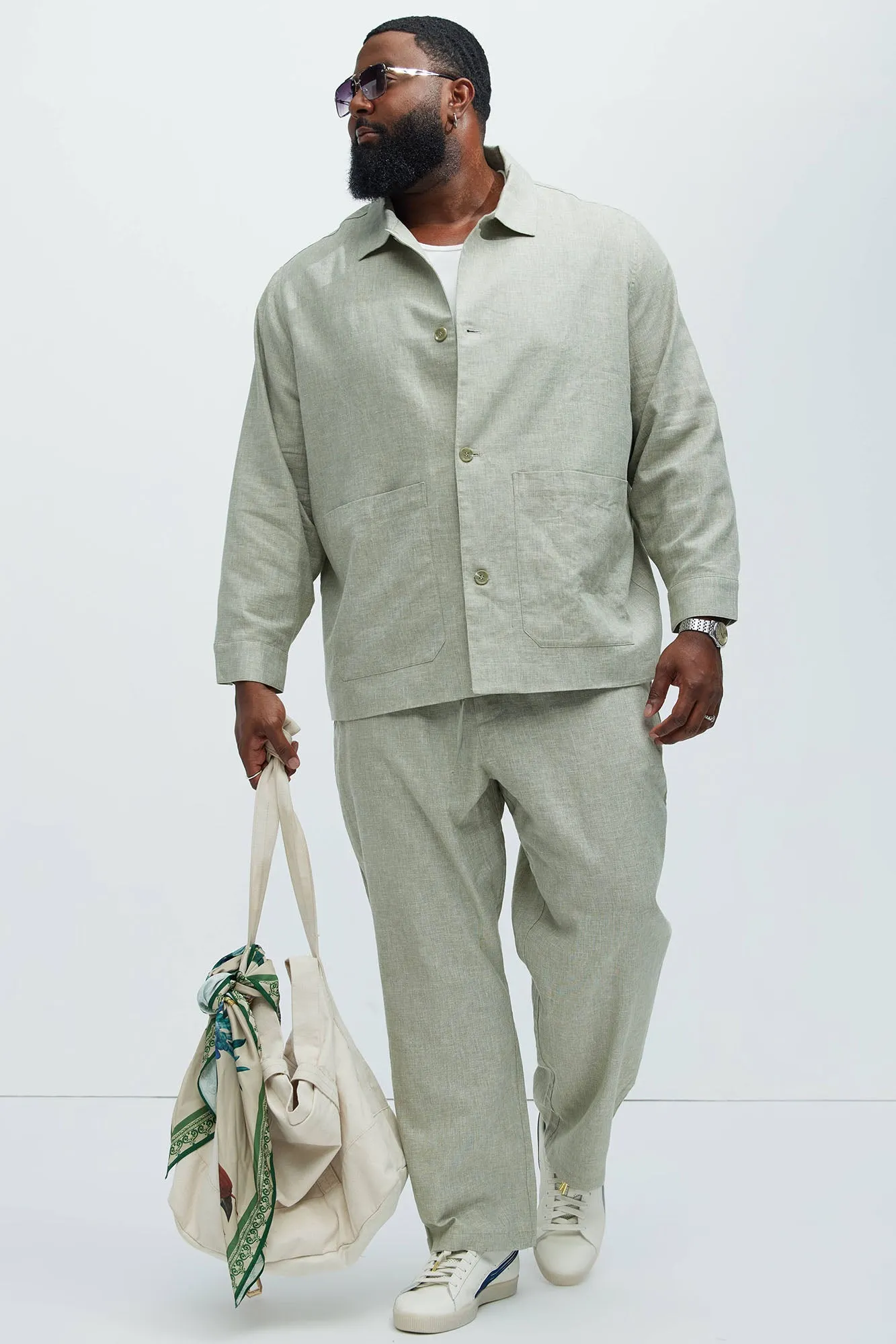 Bahamas Linen Chore Jacket - Green