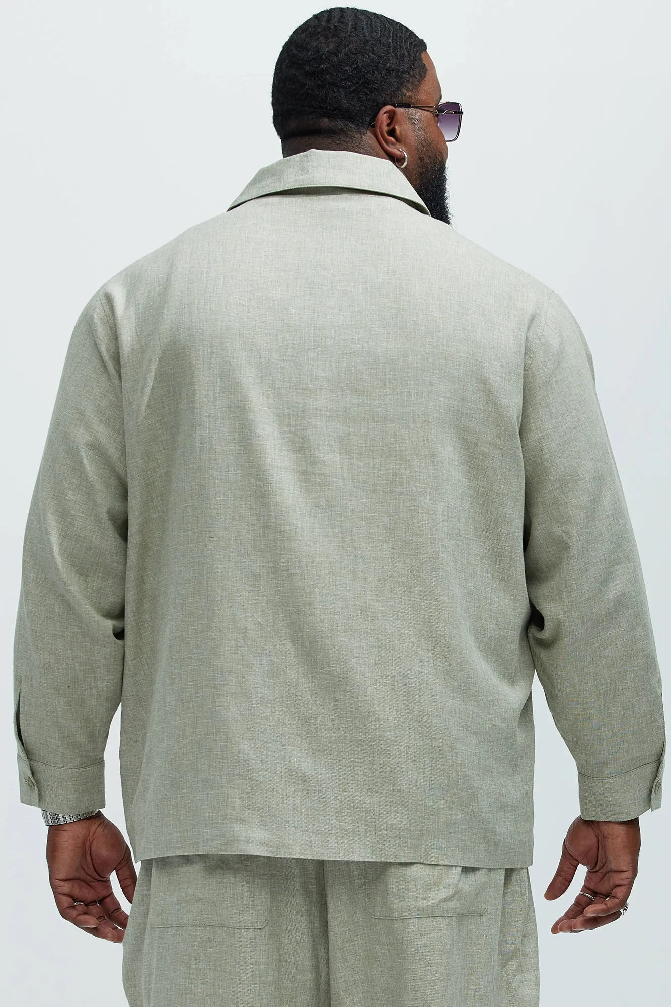 Bahamas Linen Chore Jacket - Green
