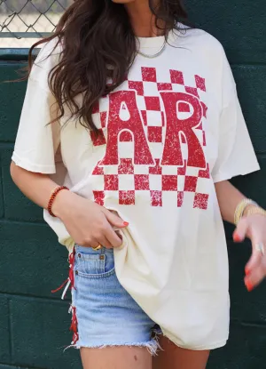 Checkered AR S/S Tee in Ivory by Southern Trend
