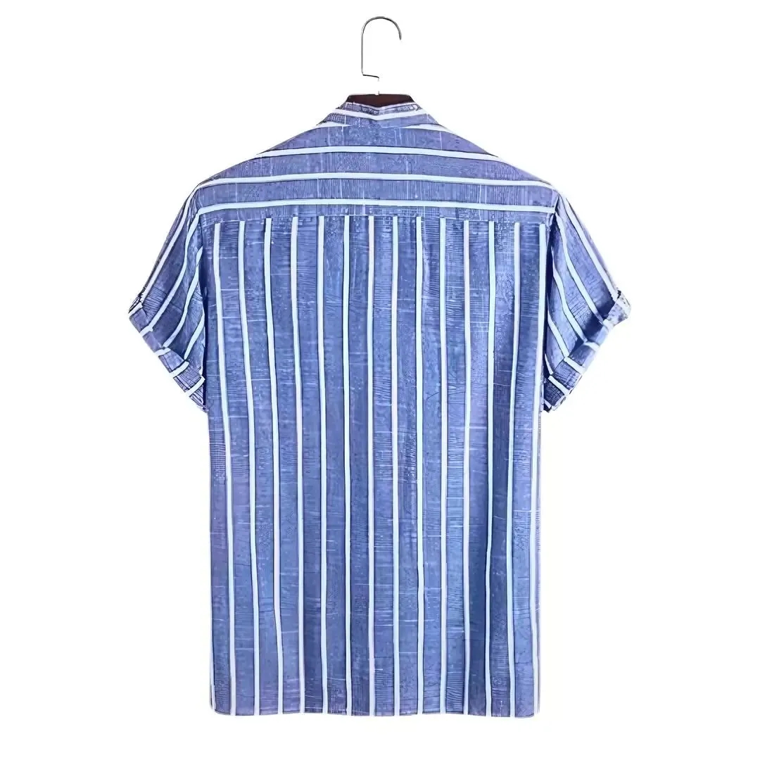 Coastal Linen Striped Short Sleeve Shirt