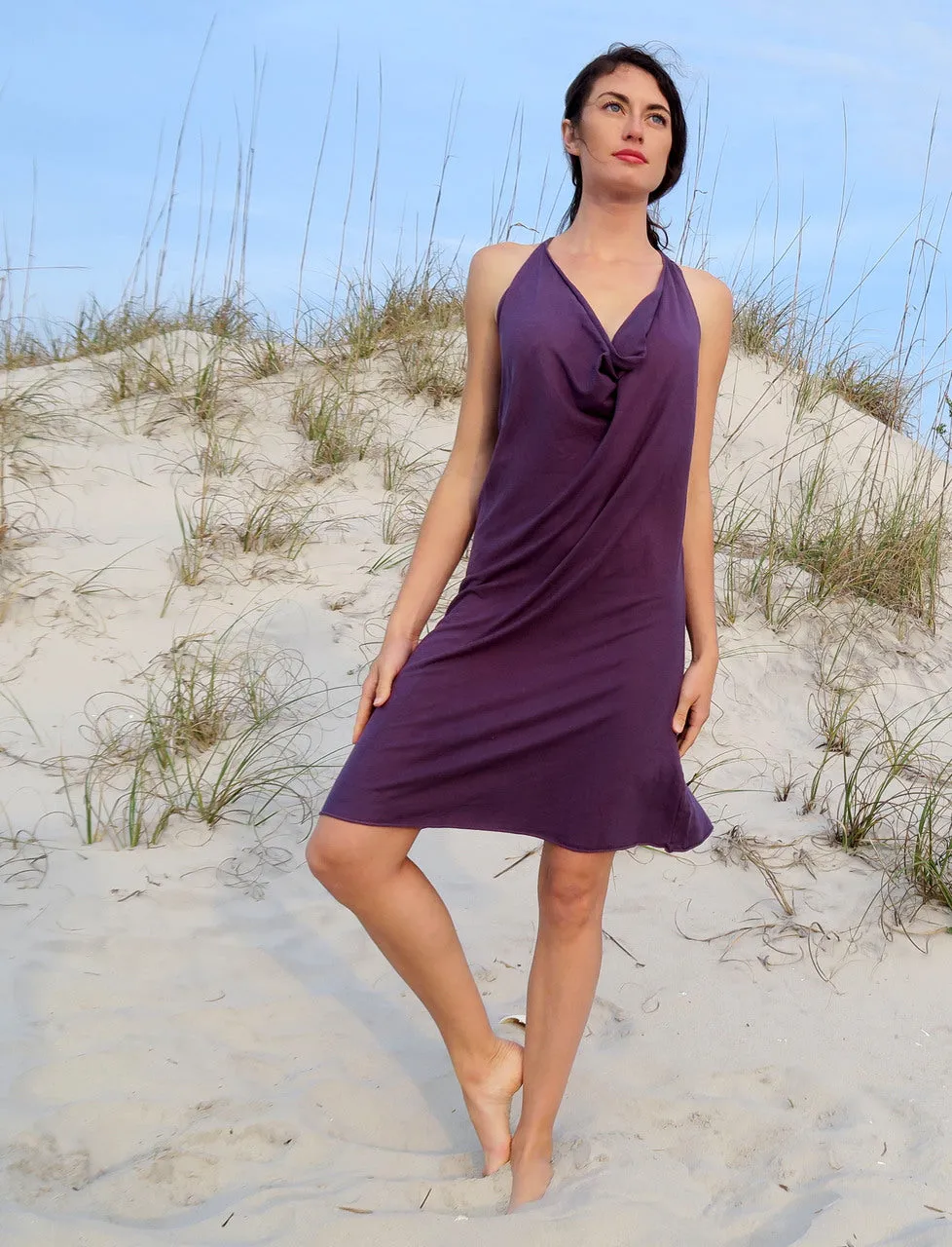 Float Neck Racerback Simplicity Short Dress
