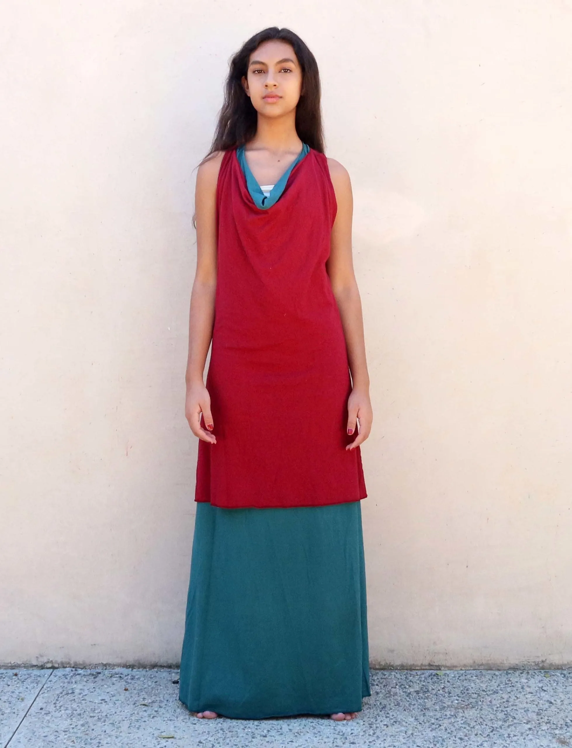Float Neck Racerback Simplicity Short Dress