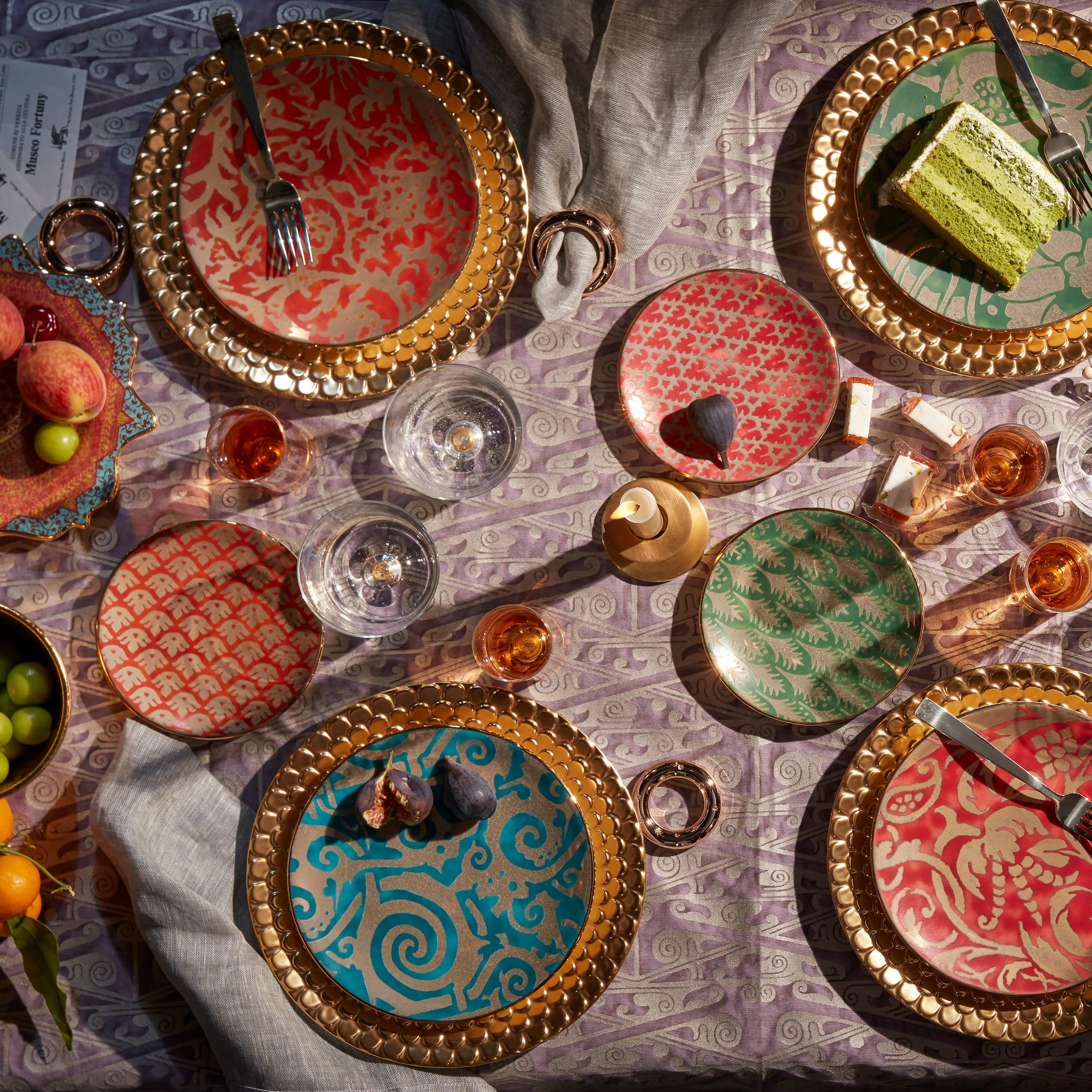 Fortuny Uccelli Dessert Plates (Set of 4)