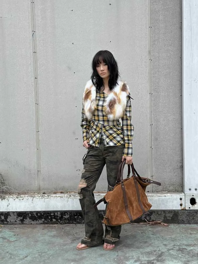 Gradient fur short vest【s0000010550】