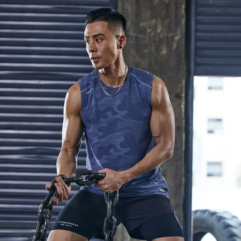 Gym Clothes Men Sport Suits Running Sets Compression Fitness T-shirts Quick Drying Sportswear Sets Jogger Vest Shorts