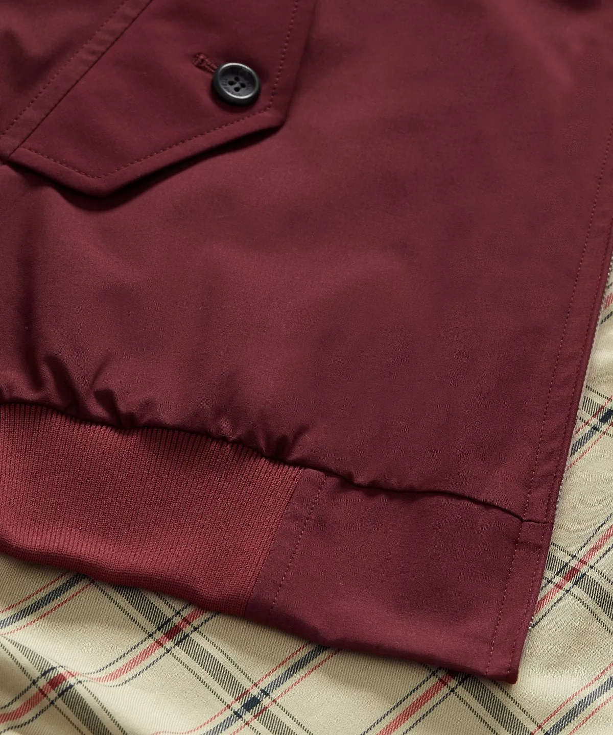 Harrington Peach Cotton in Burgundy