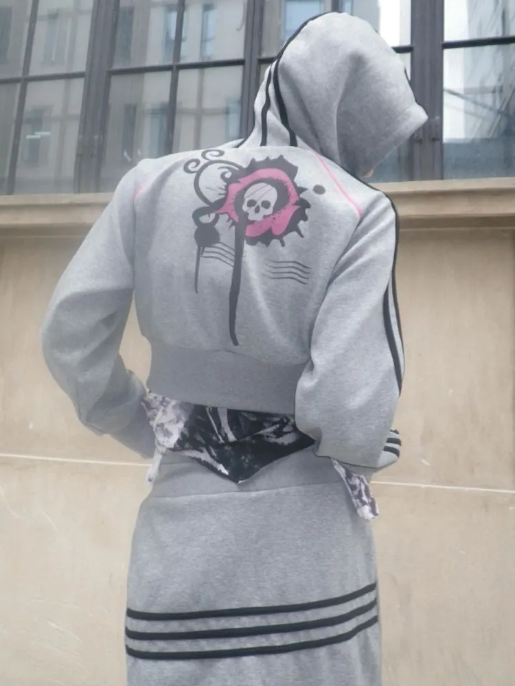 Hooded Sweatshirt Short Jacket Half Skirt Set【s0000007659】