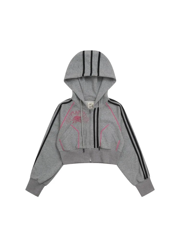 Hooded Sweatshirt Short Jacket Half Skirt Set【s0000007659】