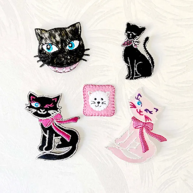 Iron-On Cat Appliques - Multiple Styles