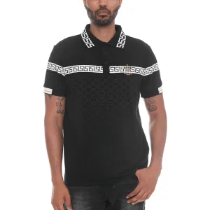 Italian Print Black Polo