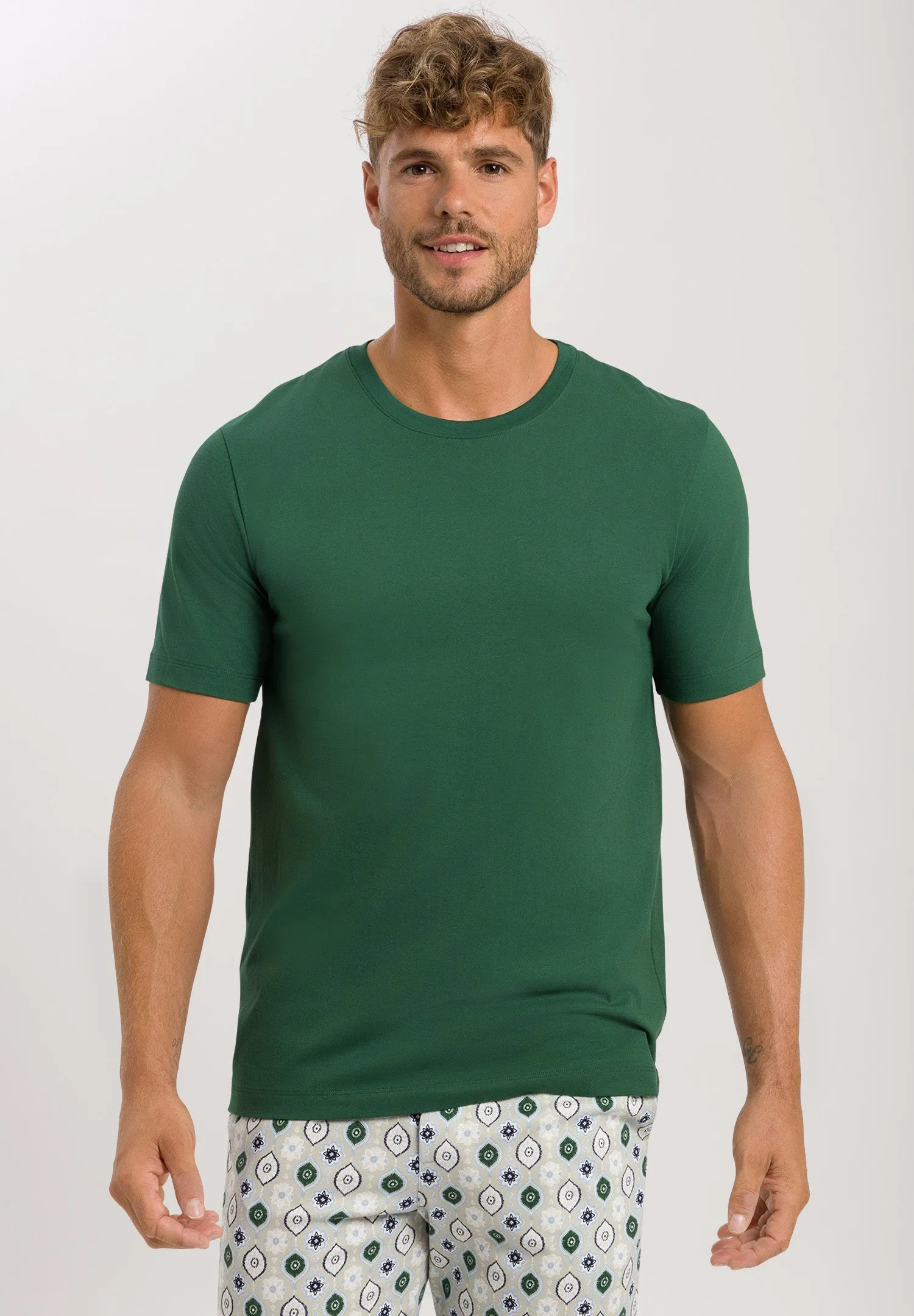 Living Shirts Jersey Cotton Crew Neck T-Shirt | Leaf Green 75050-2745