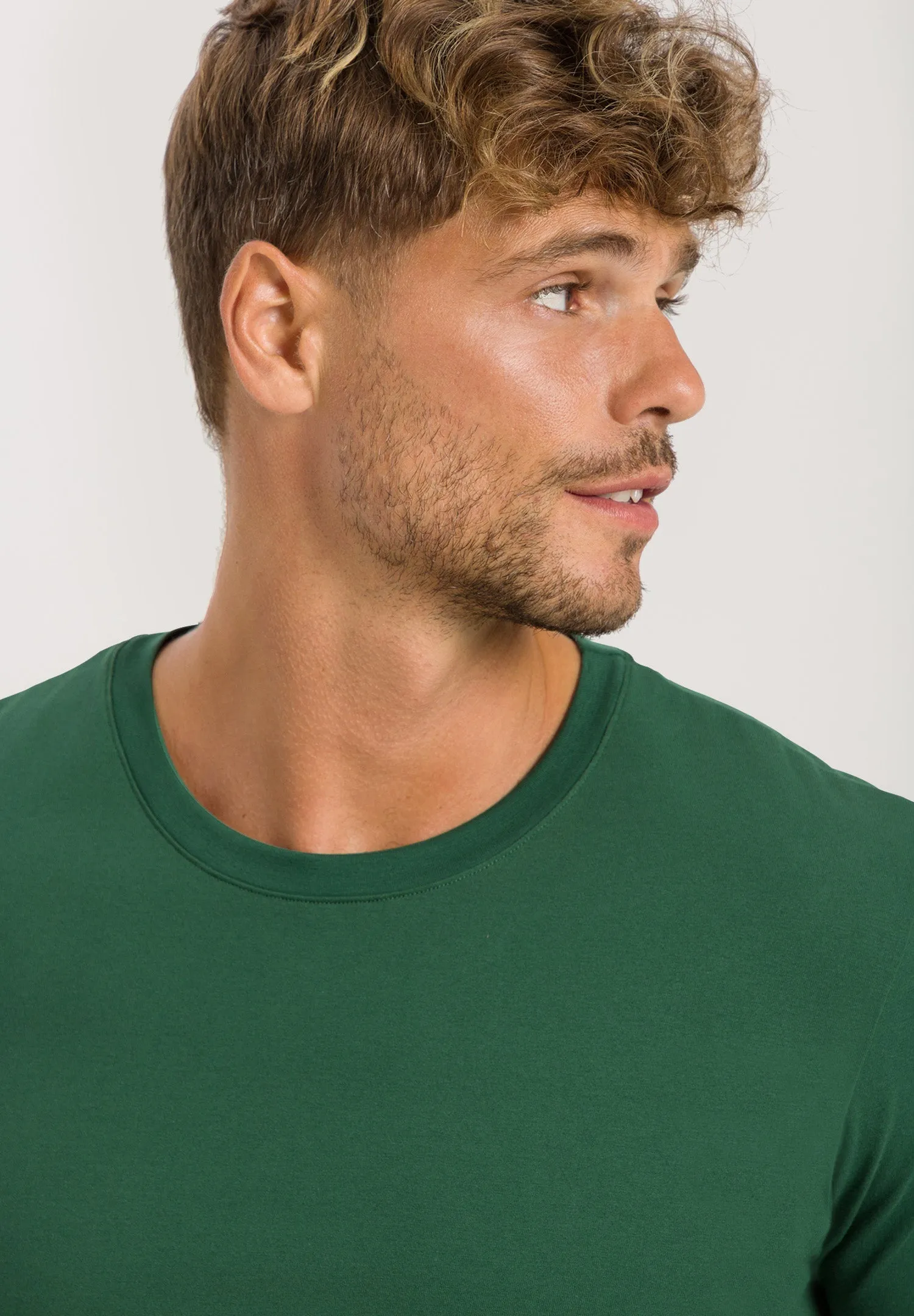 Living Shirts Jersey Cotton Crew Neck T-Shirt | Leaf Green 75050-2745