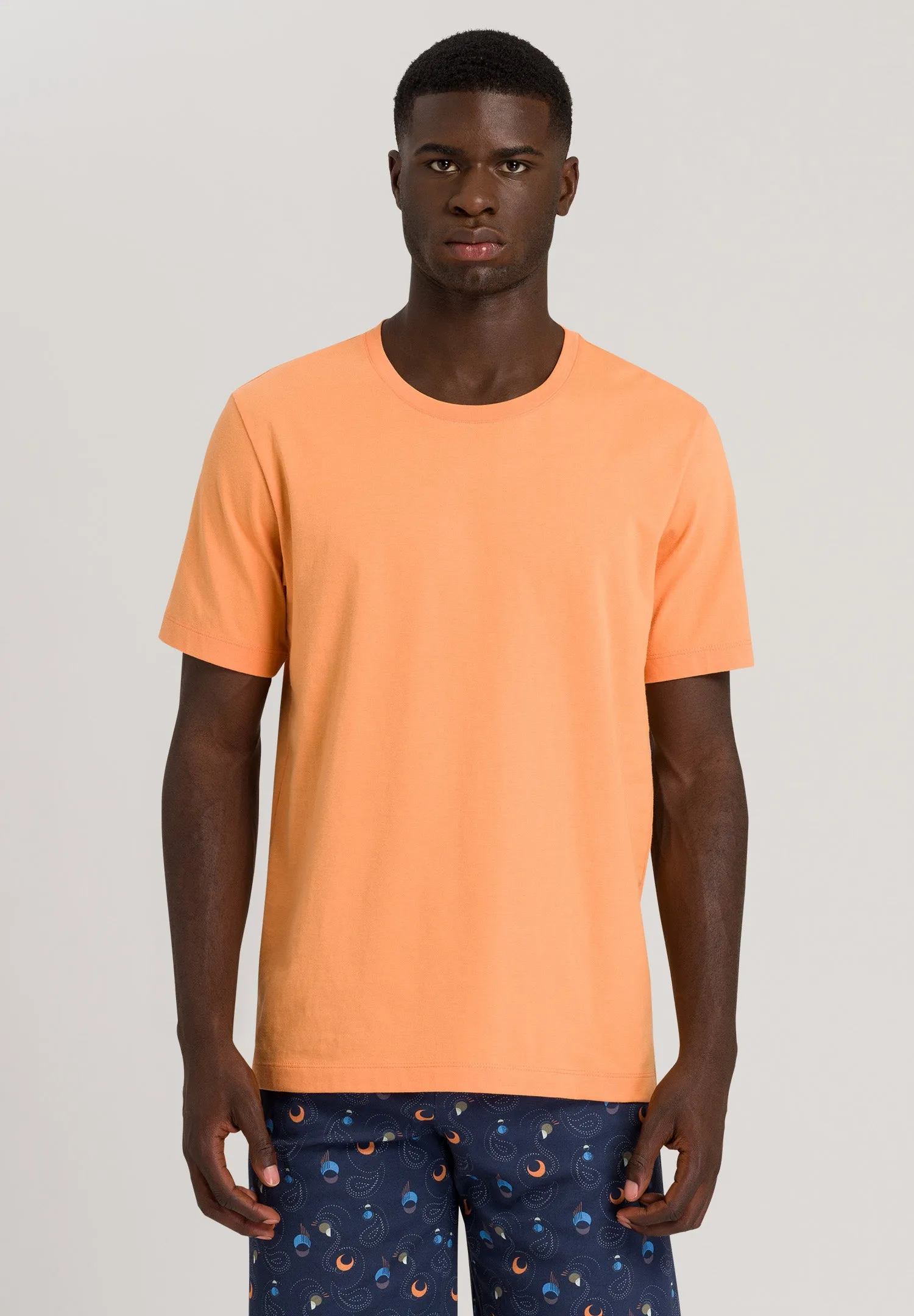 Living Shirts Jersey Cotton Crew Neck T-Shirt | Tangerine 75050-2273