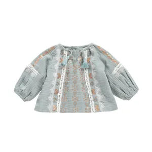 Louise Misha Blouse Sokiov Silver Cloud