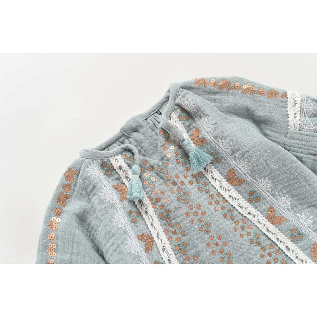 Louise Misha Blouse Sokiov Silver Cloud