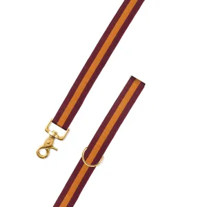 Maroon & Orange Grosgrain Ribbon Dog Leash
