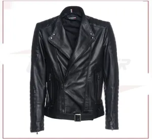 Men's Perfecto Jacket in Genuine Black Leather