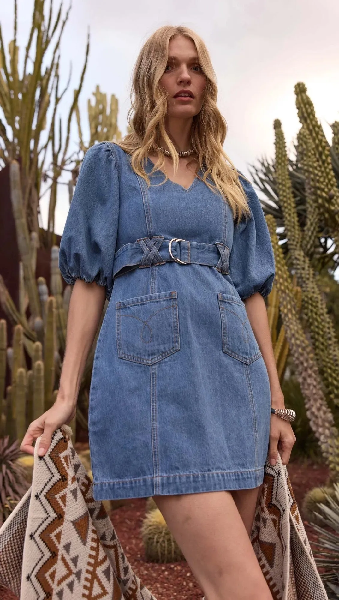 MinkPink Peyton Denim Mini Dress