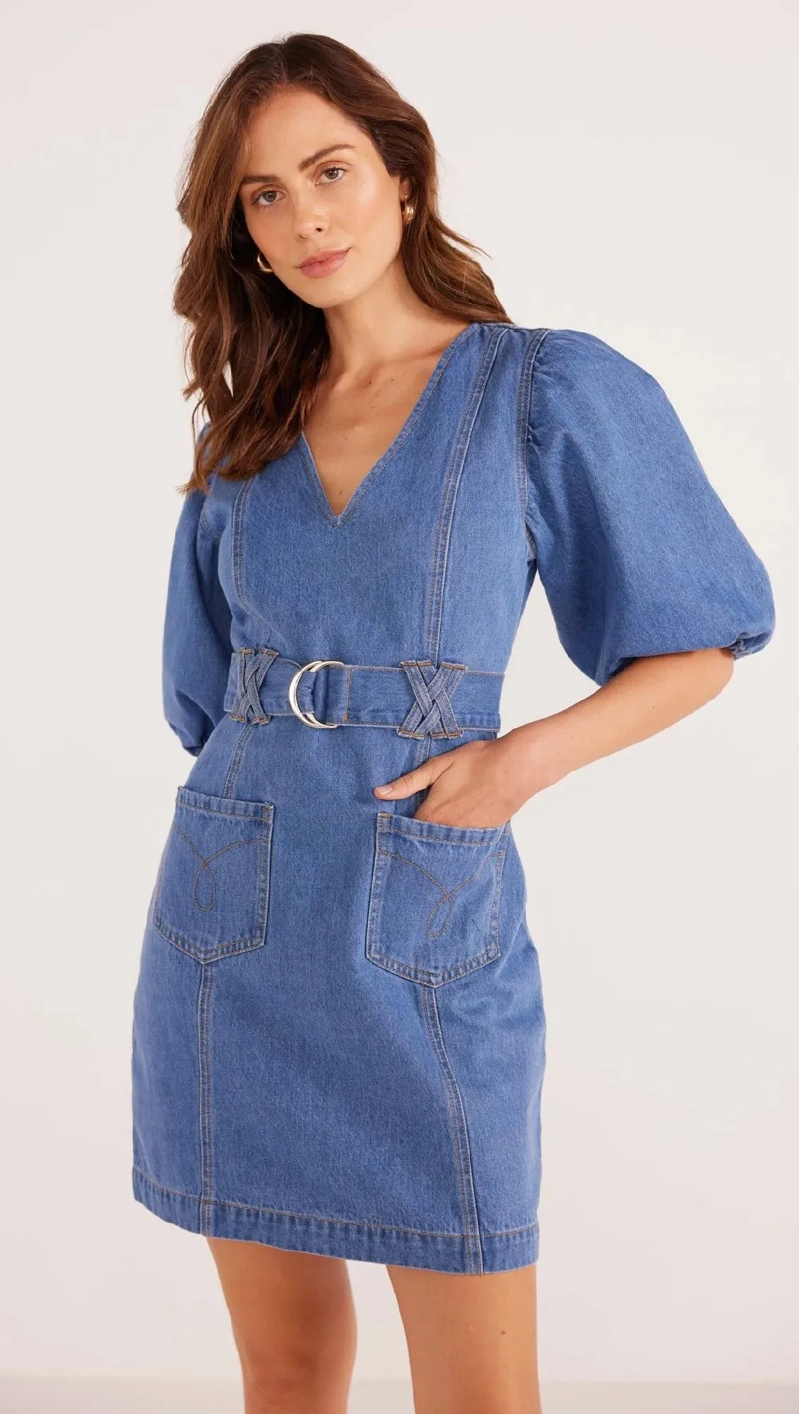 MinkPink Peyton Denim Mini Dress