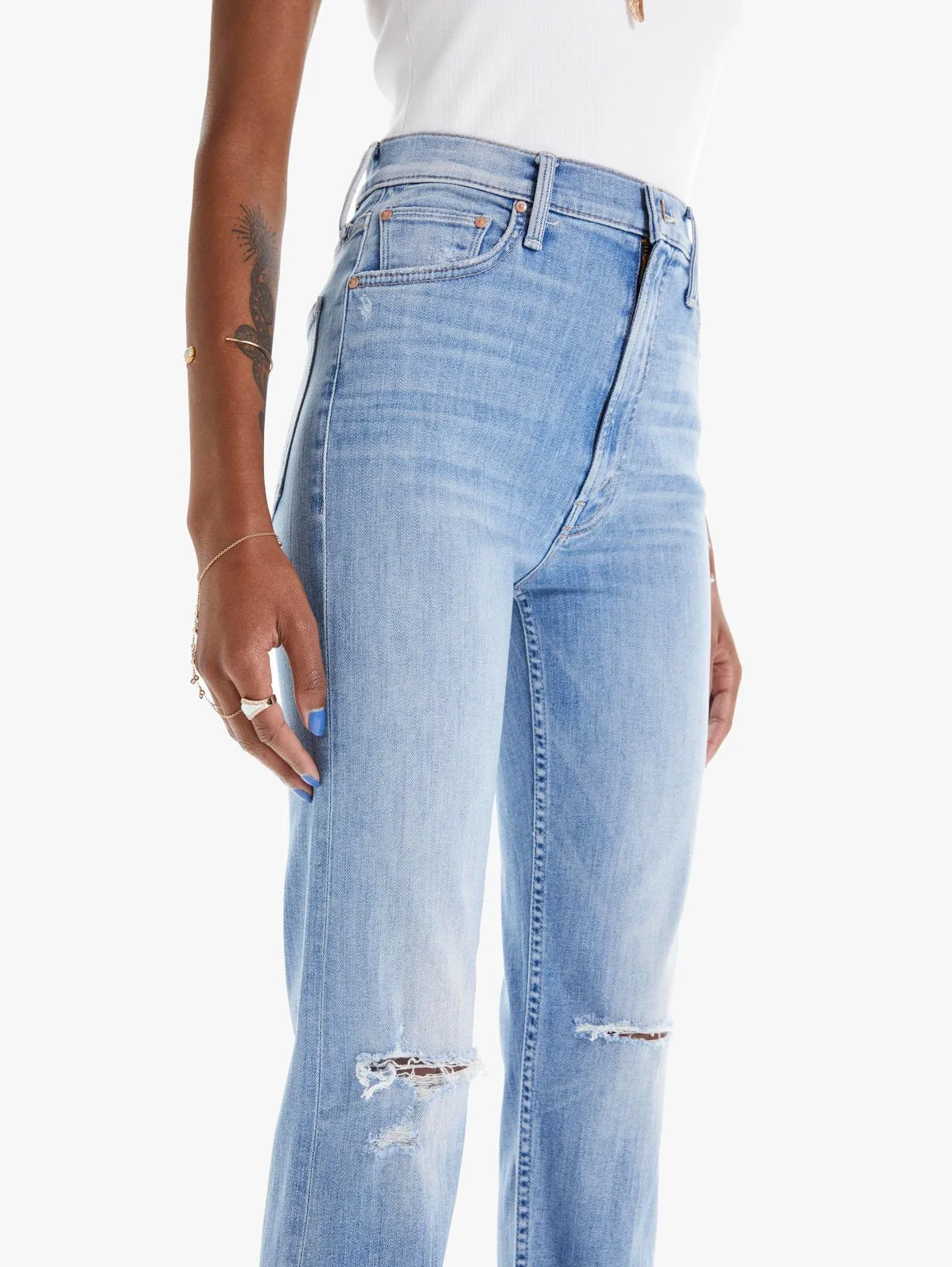Mother - High Waisted Rider Skimp in Dreamer