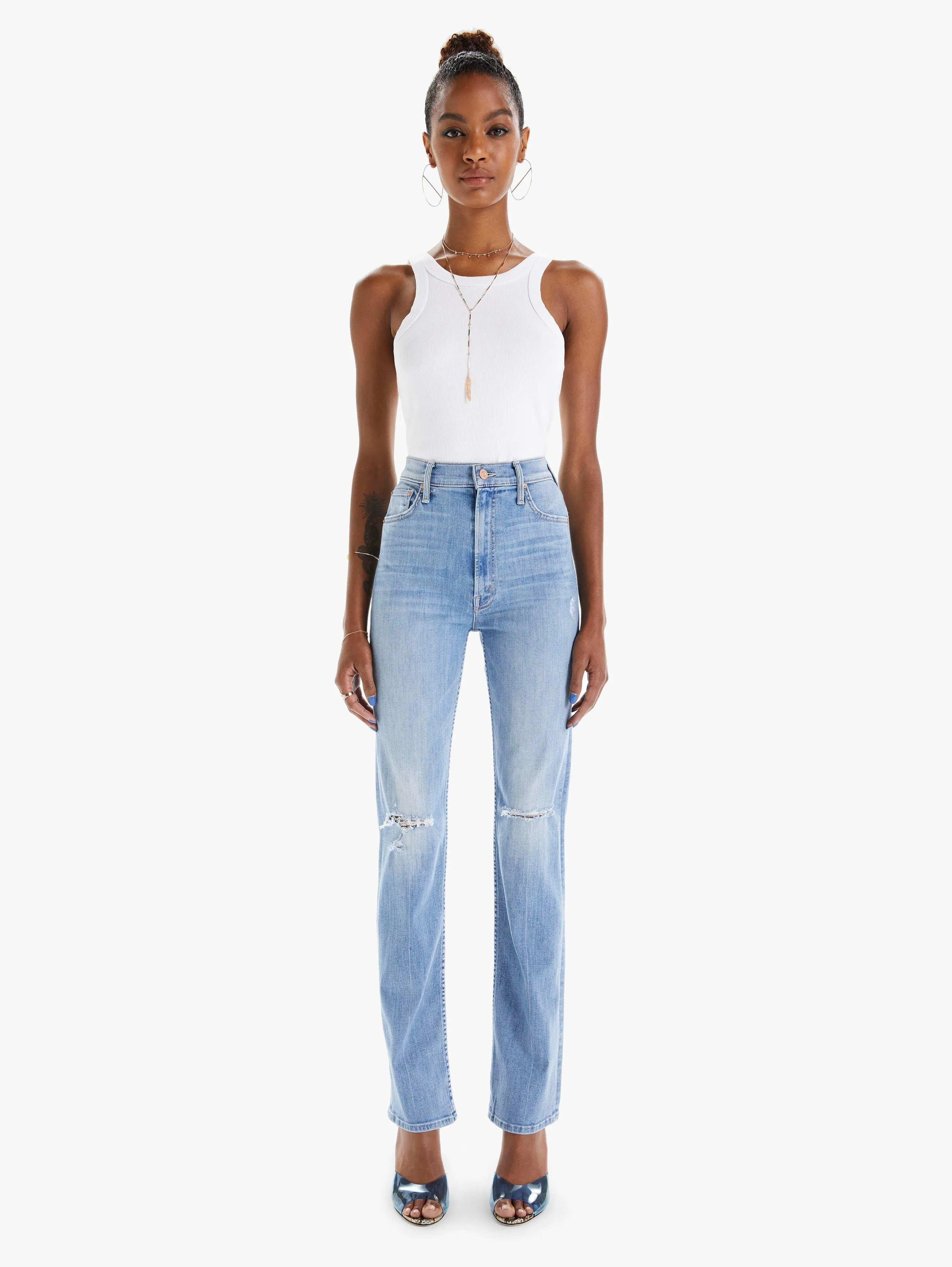 Mother - High Waisted Rider Skimp in Dreamer