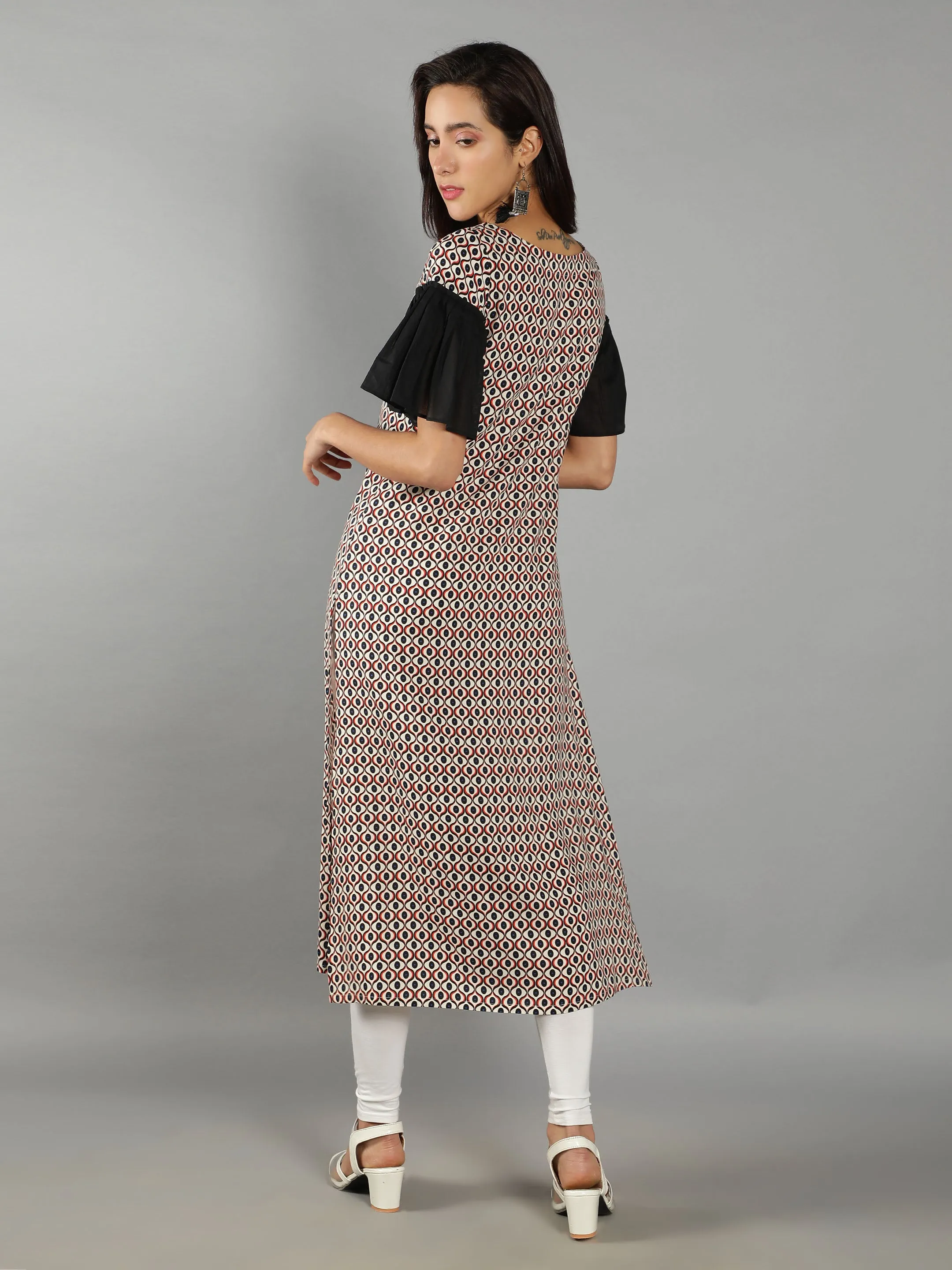 Multi Abstract Women'S Kurta