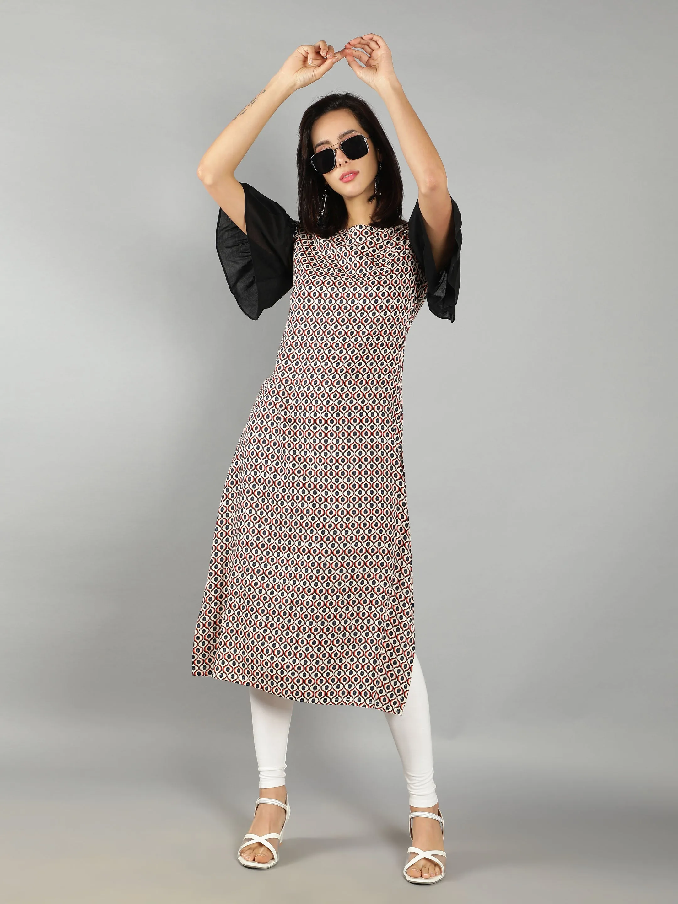 Multi Abstract Women'S Kurta