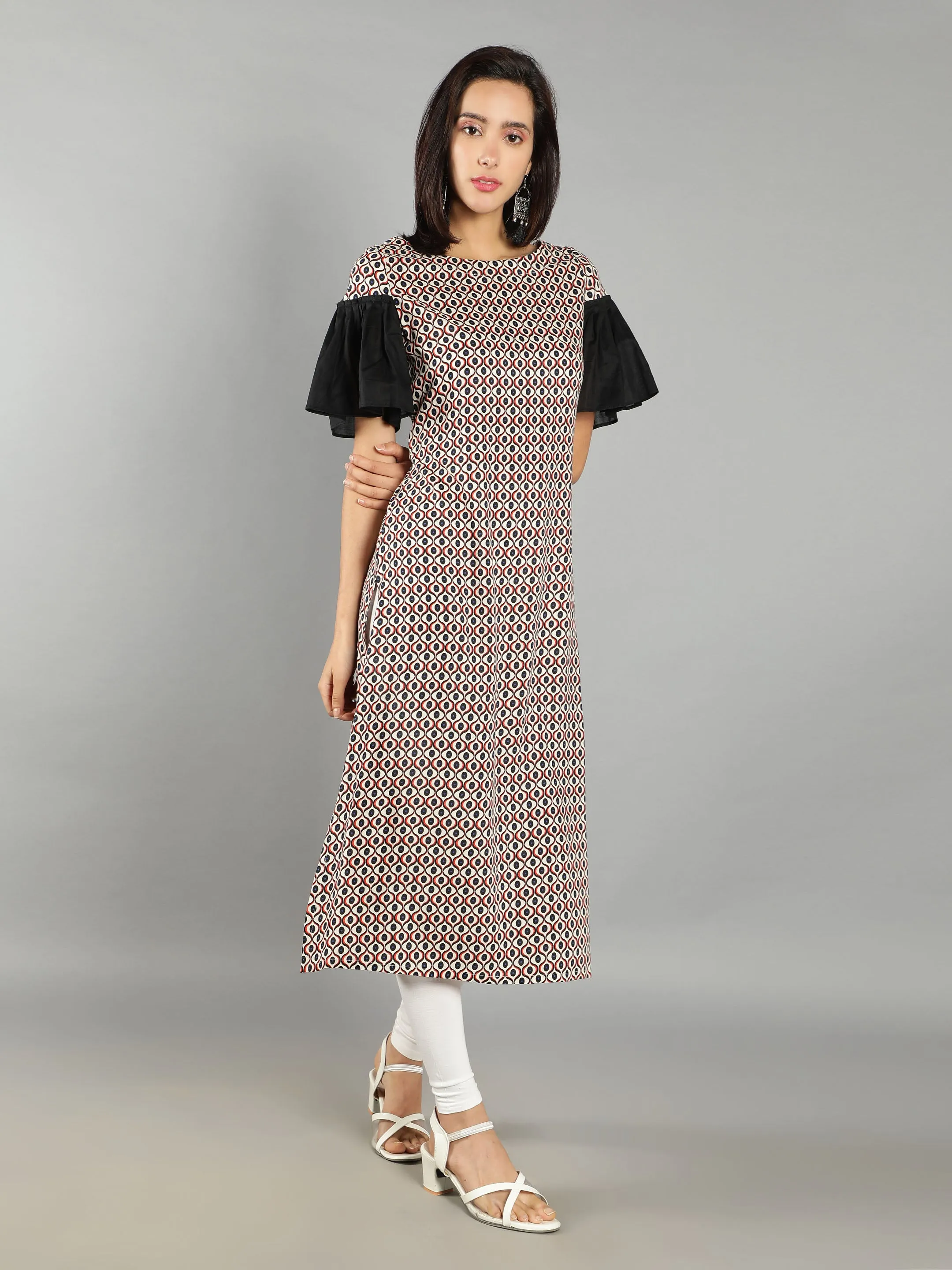 Multi Abstract Women'S Kurta