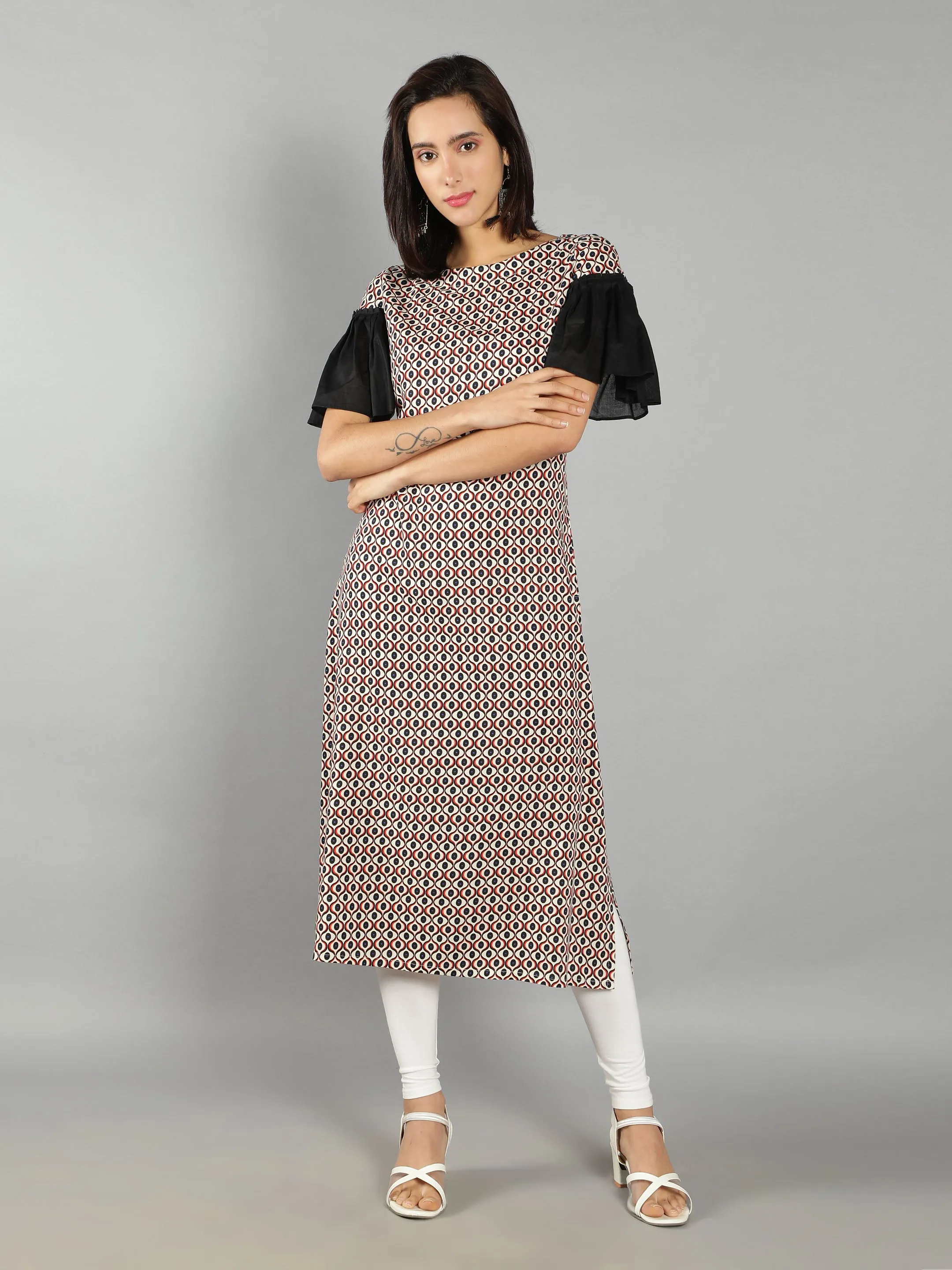 Multi Abstract Women'S Kurta