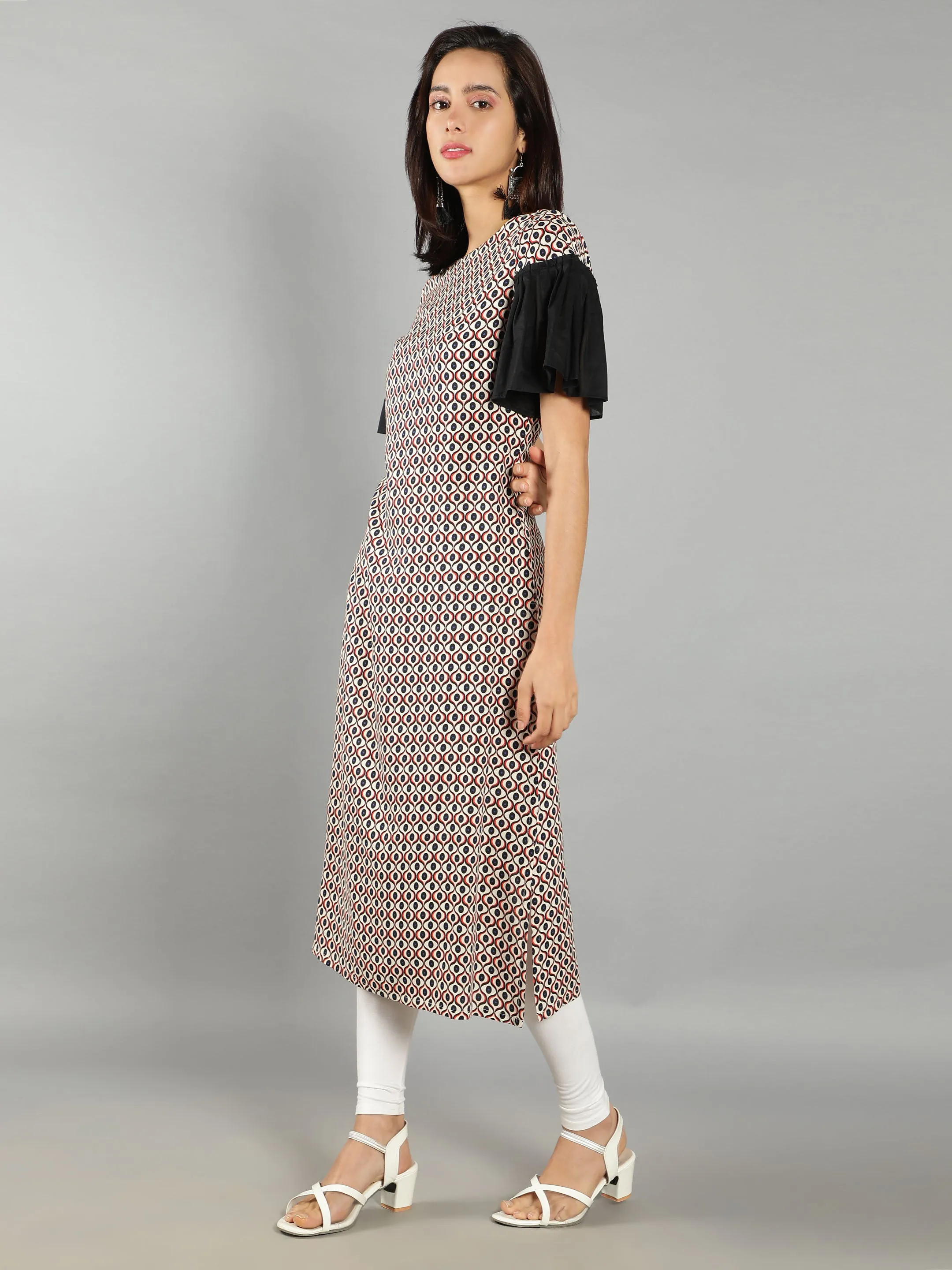 Multi Abstract Women'S Kurta