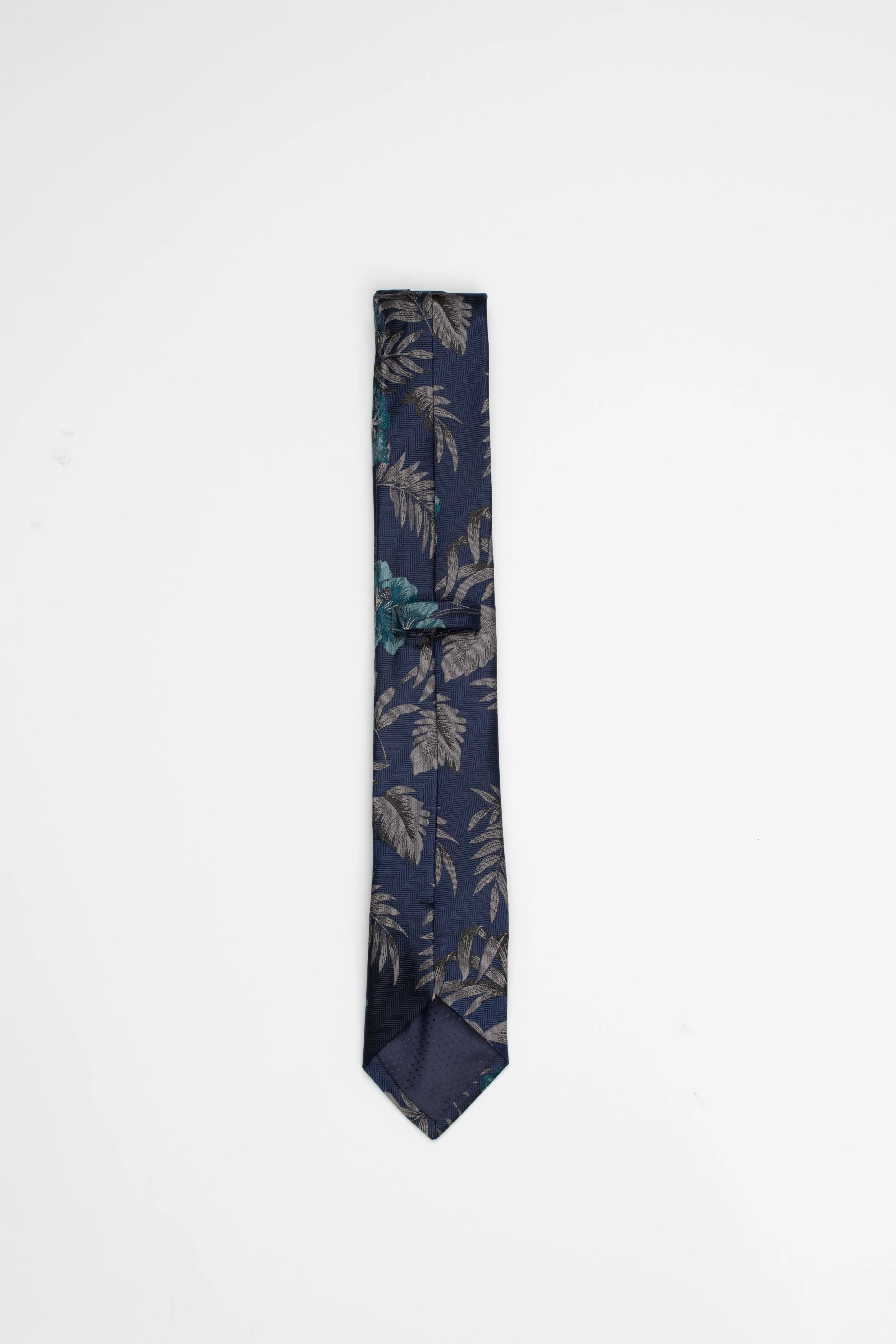 Navy/Teal Stylish Floral Tie