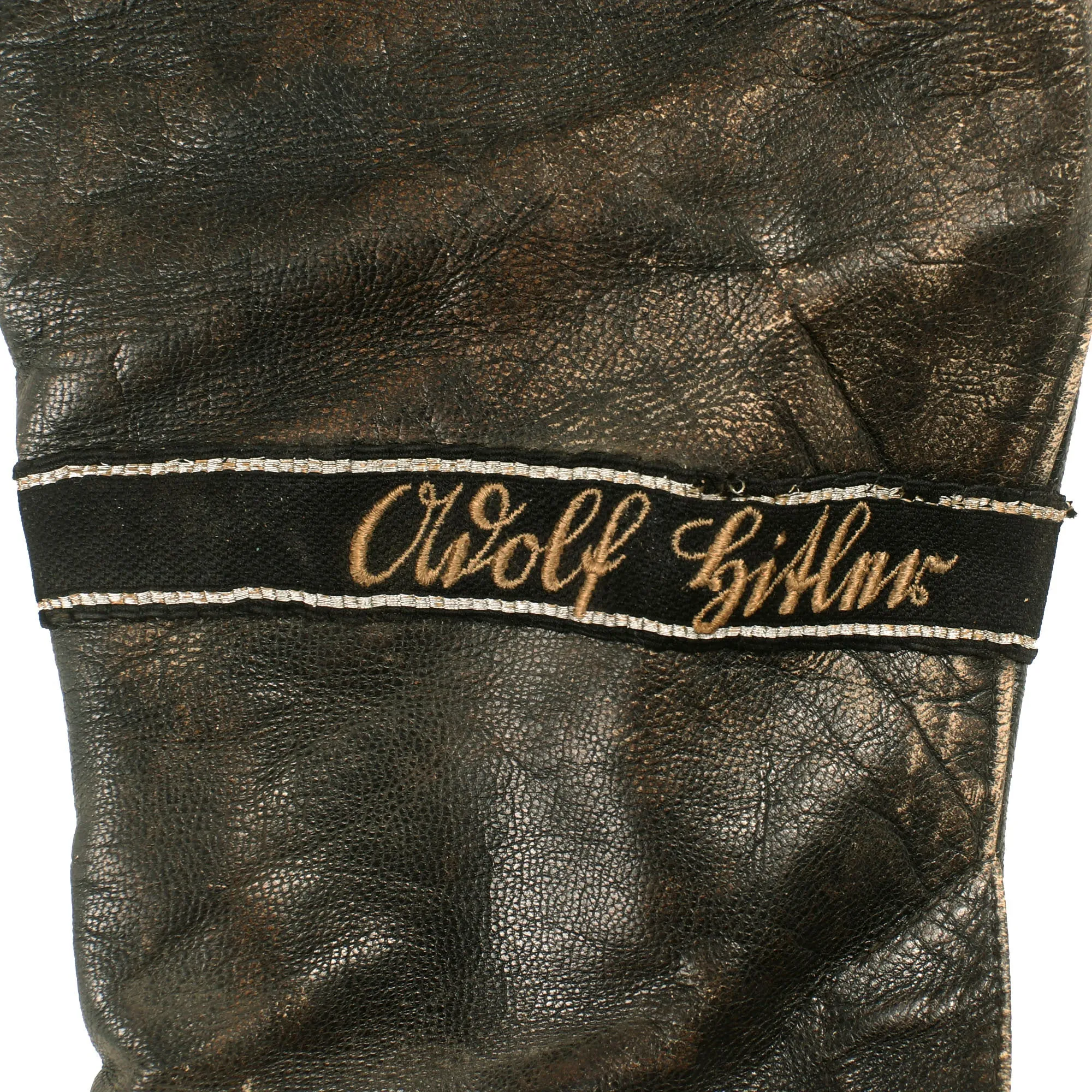 Original German WWII 1st Waffen-SS Panzer Division LAH Panzeräger NCO Leather Wrap Jacket with Throat Microphone & Awards - Formerly A.A.F. Tank Museum