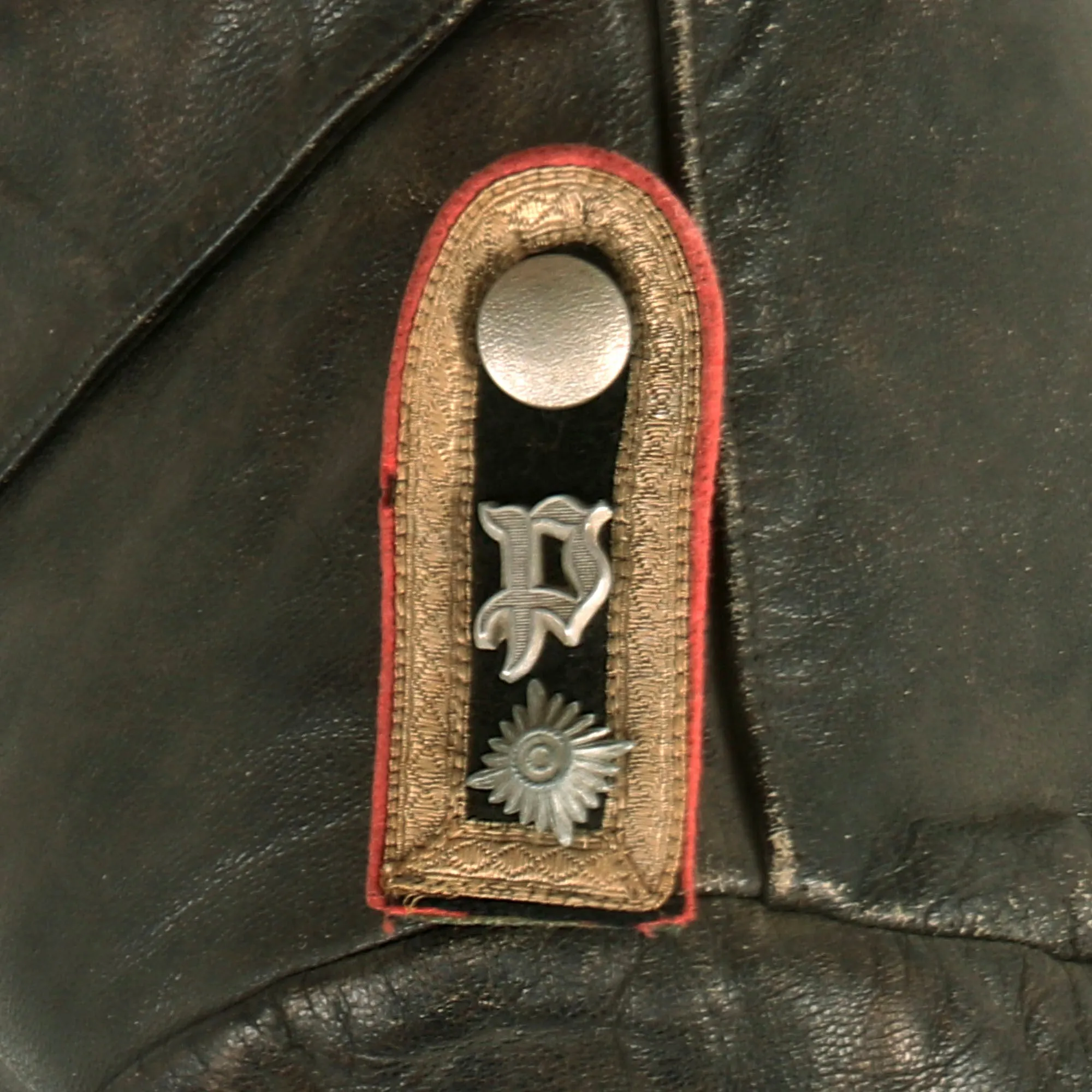 Original German WWII 1st Waffen-SS Panzer Division LAH Panzeräger NCO Leather Wrap Jacket with Throat Microphone & Awards - Formerly A.A.F. Tank Museum
