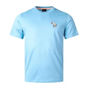 PAUL SMITH Tshirt SS Slim Fit B&W Zebra - Light Blue