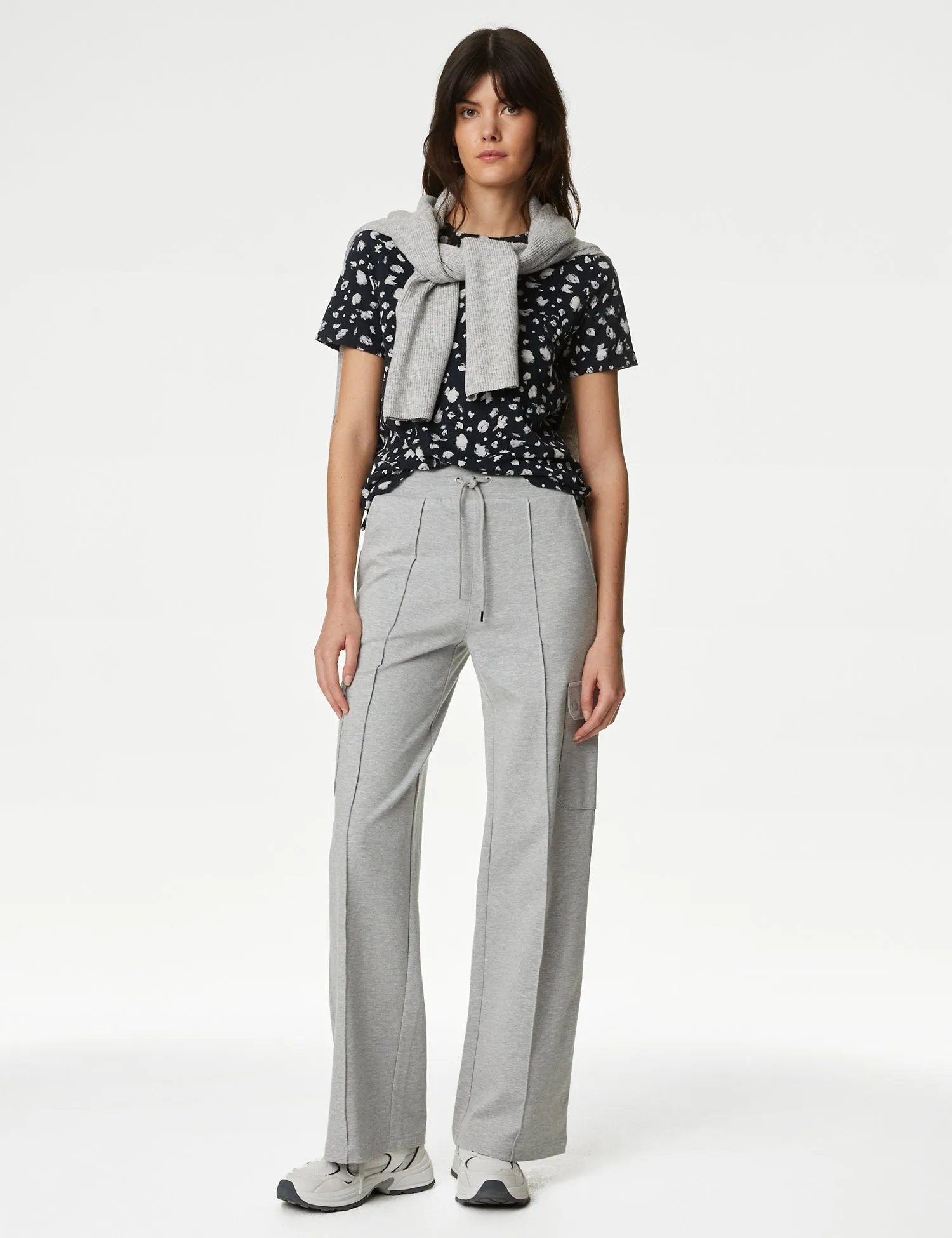 Pure Cotton Printed Crew Neck Top