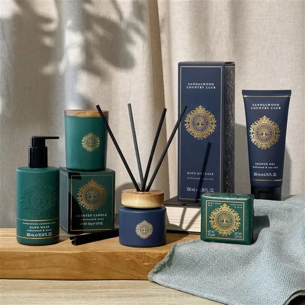 Sandalwood Country Club Blue Signature  - Driftwood & Sea Salt Shower Gel