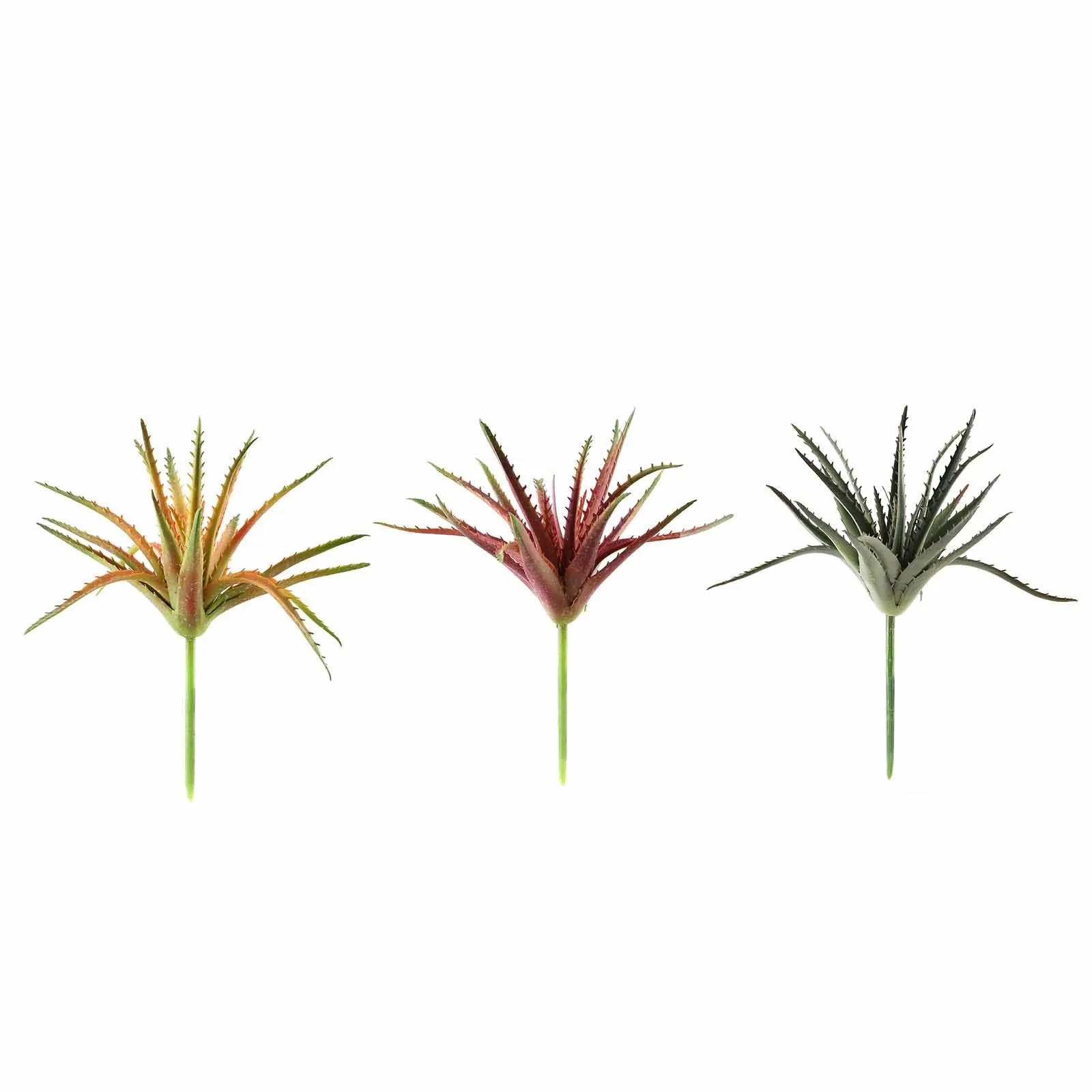 Set of 3 | 12" Aloe Cameronii Decorative Artificial Plants