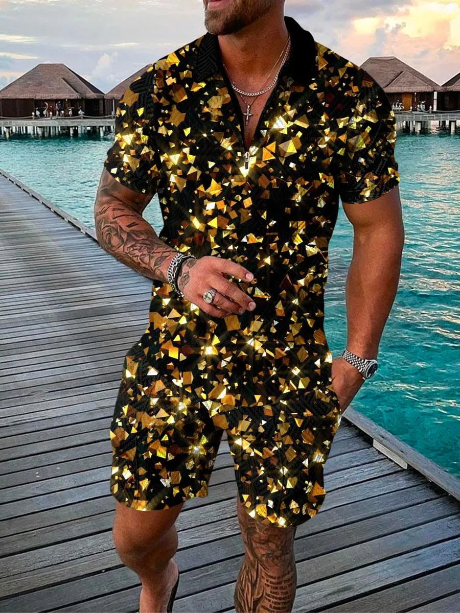 Short Sleeve Lapel Shirt for Men
