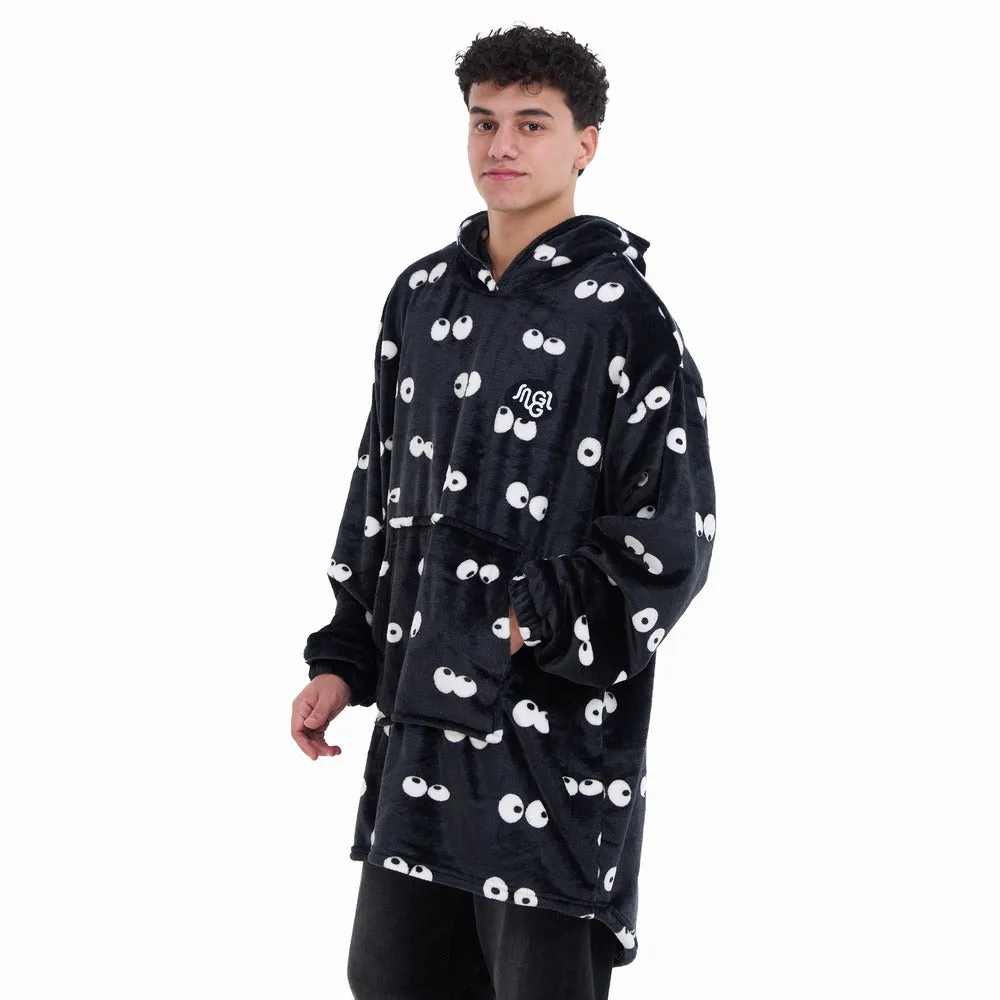 Snuggs Blanket Hoodie Black Eyes
