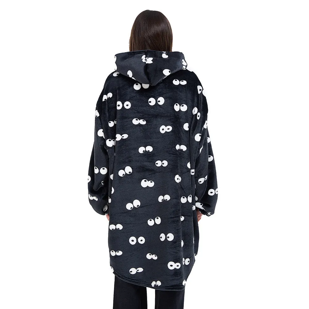 Snuggs Blanket Hoodie Black Eyes