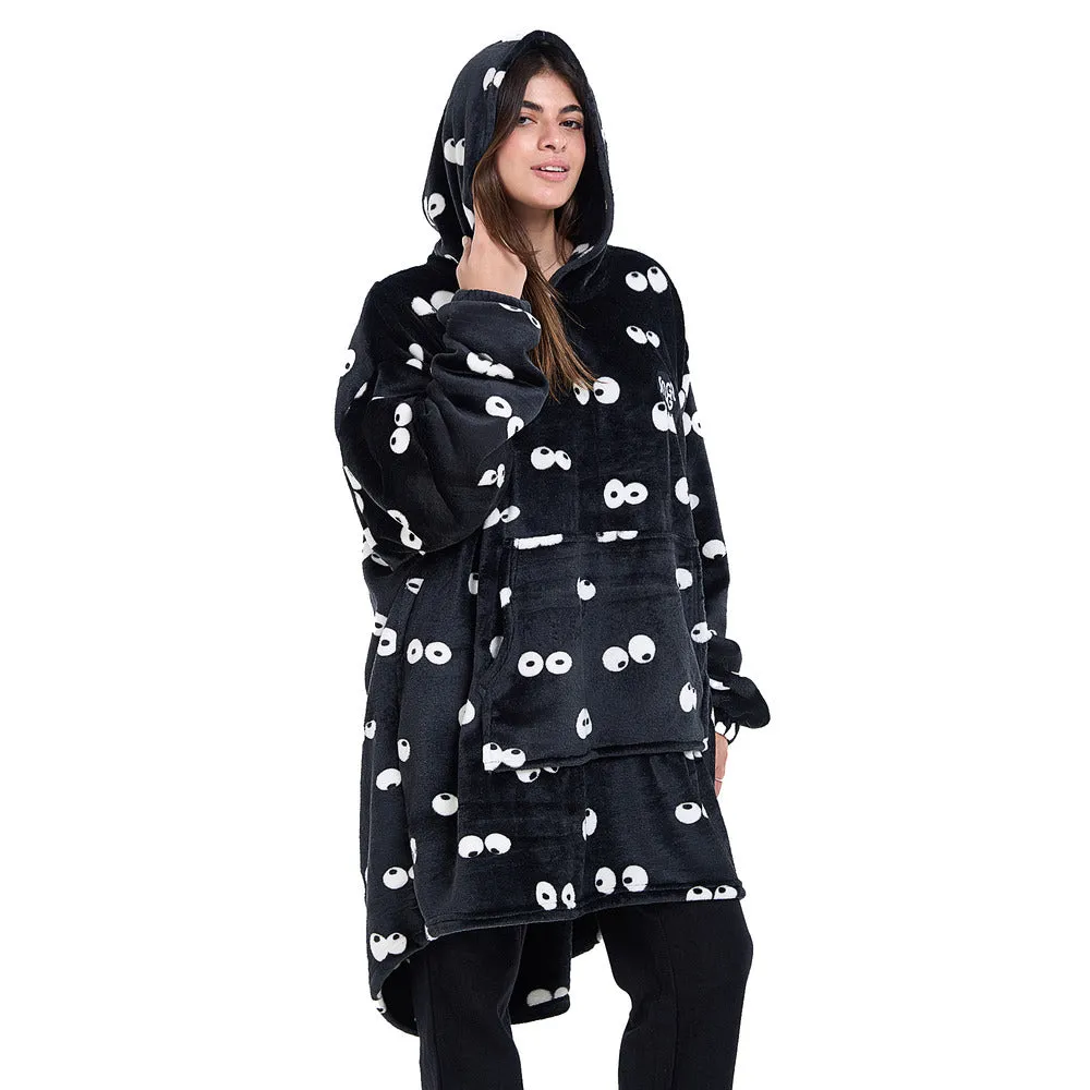 Snuggs Blanket Hoodie Black Eyes