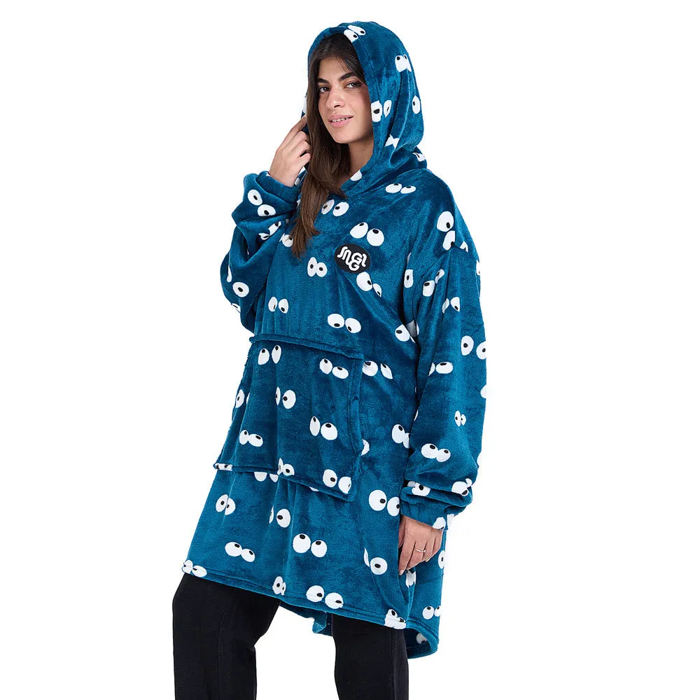 Snuggs Blanket Hoodie Petroleum Eyes